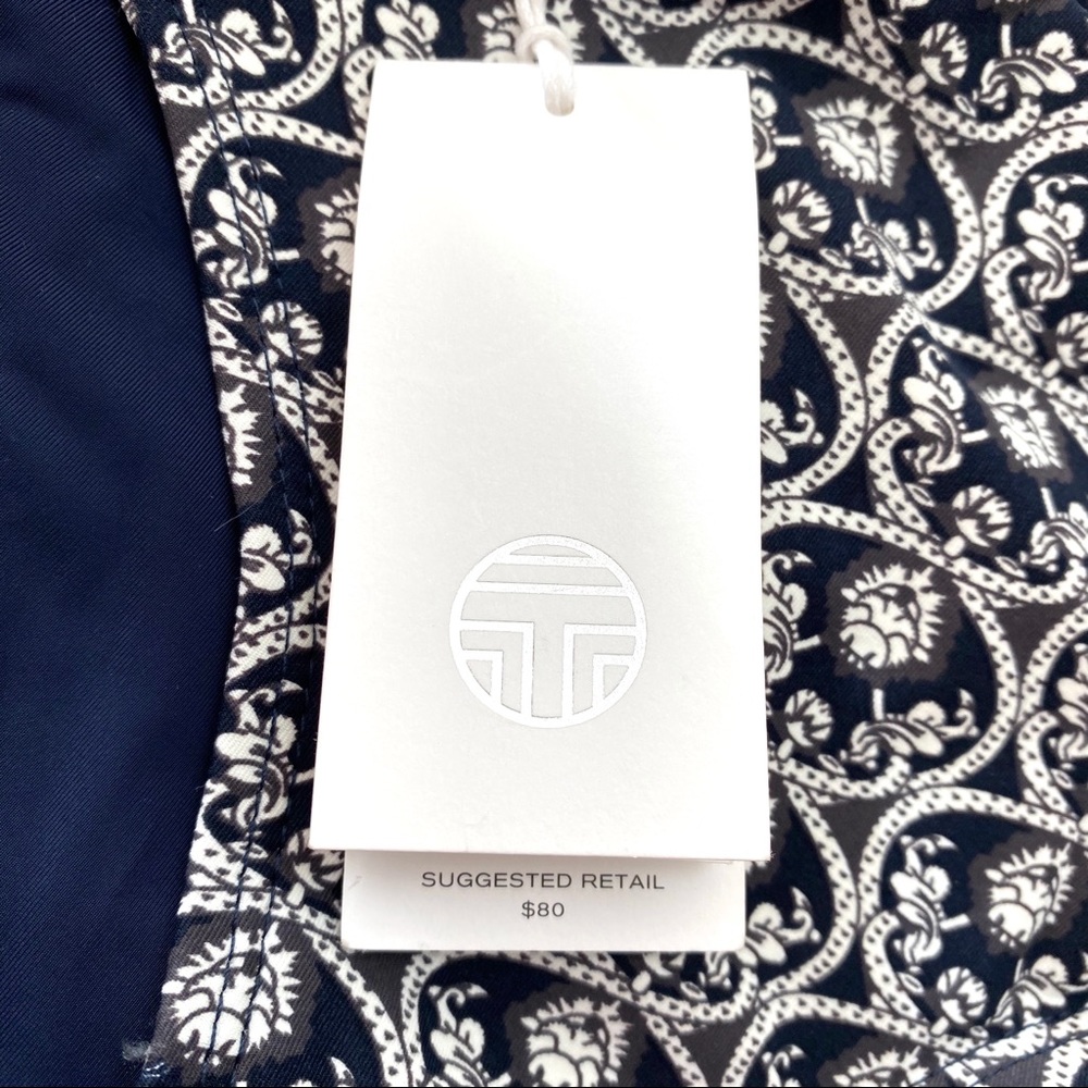 Tory Burch Banded Bikini Bottom Blue and White - Picture 4 of 5